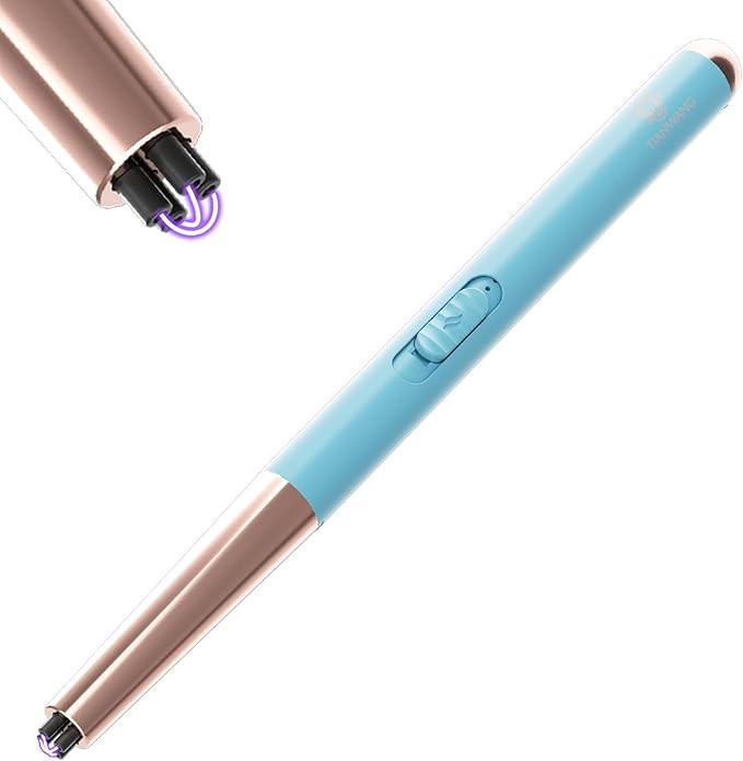 Electric Candle Lighter USB Rechargeable with Safety Lock & LED Display, Windproof Flameless Arc ... | Amazon (US)