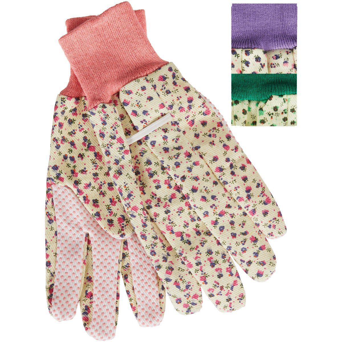 Best Garden  Women's 1 Size Fits All Canvas Garden Glove with Knit Cuff 726052 | Target