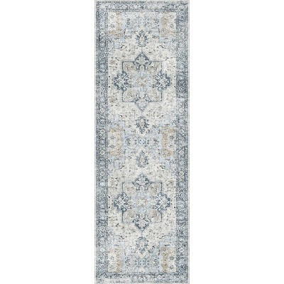 abyNow Faded Medallion Indoor Area Rug-2' x 7'-Blue | Target