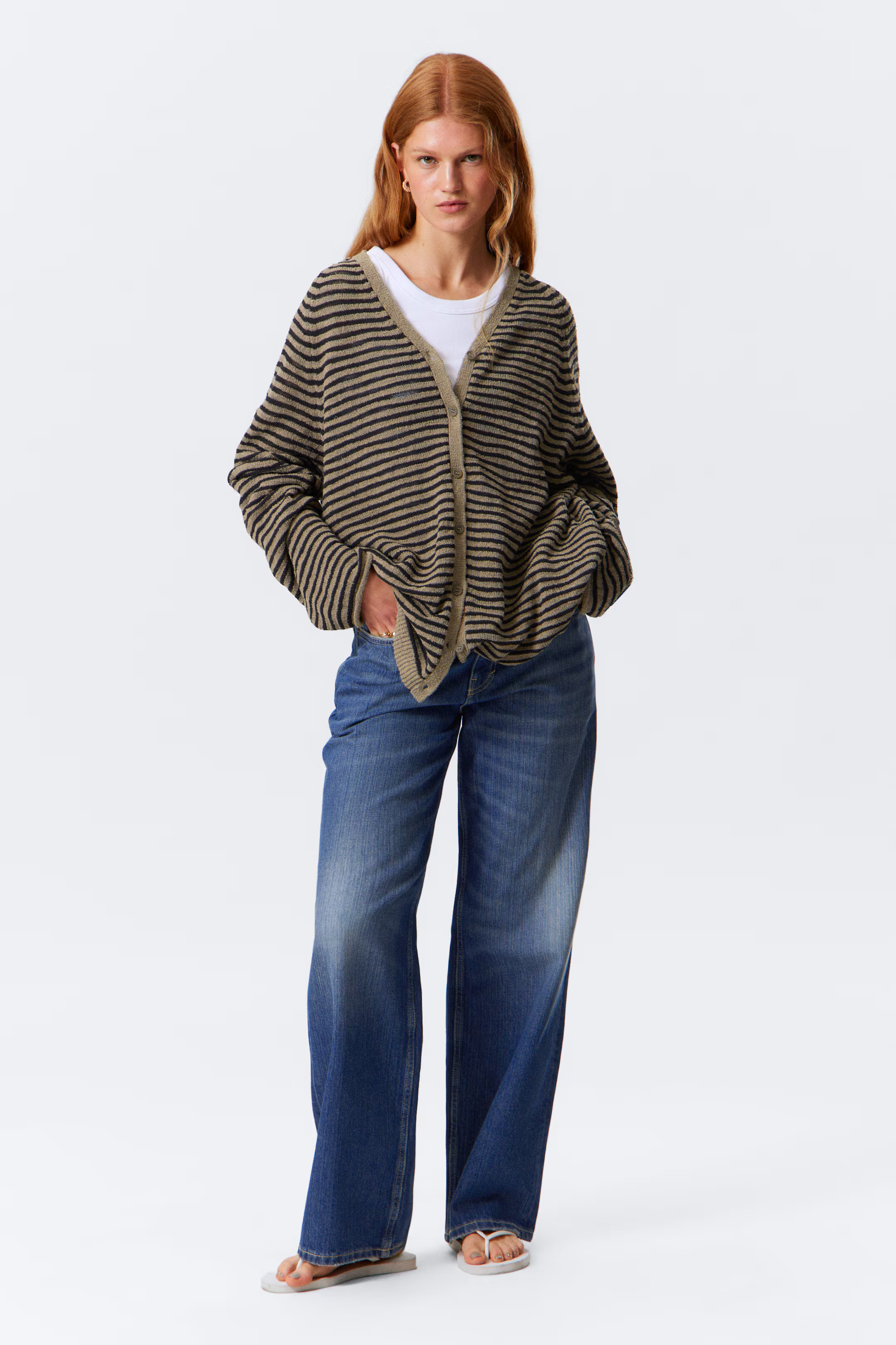 Loose Knitted V-neck Cardigan | H&M (UK, MY, IN, SG, PH, TW, HK)