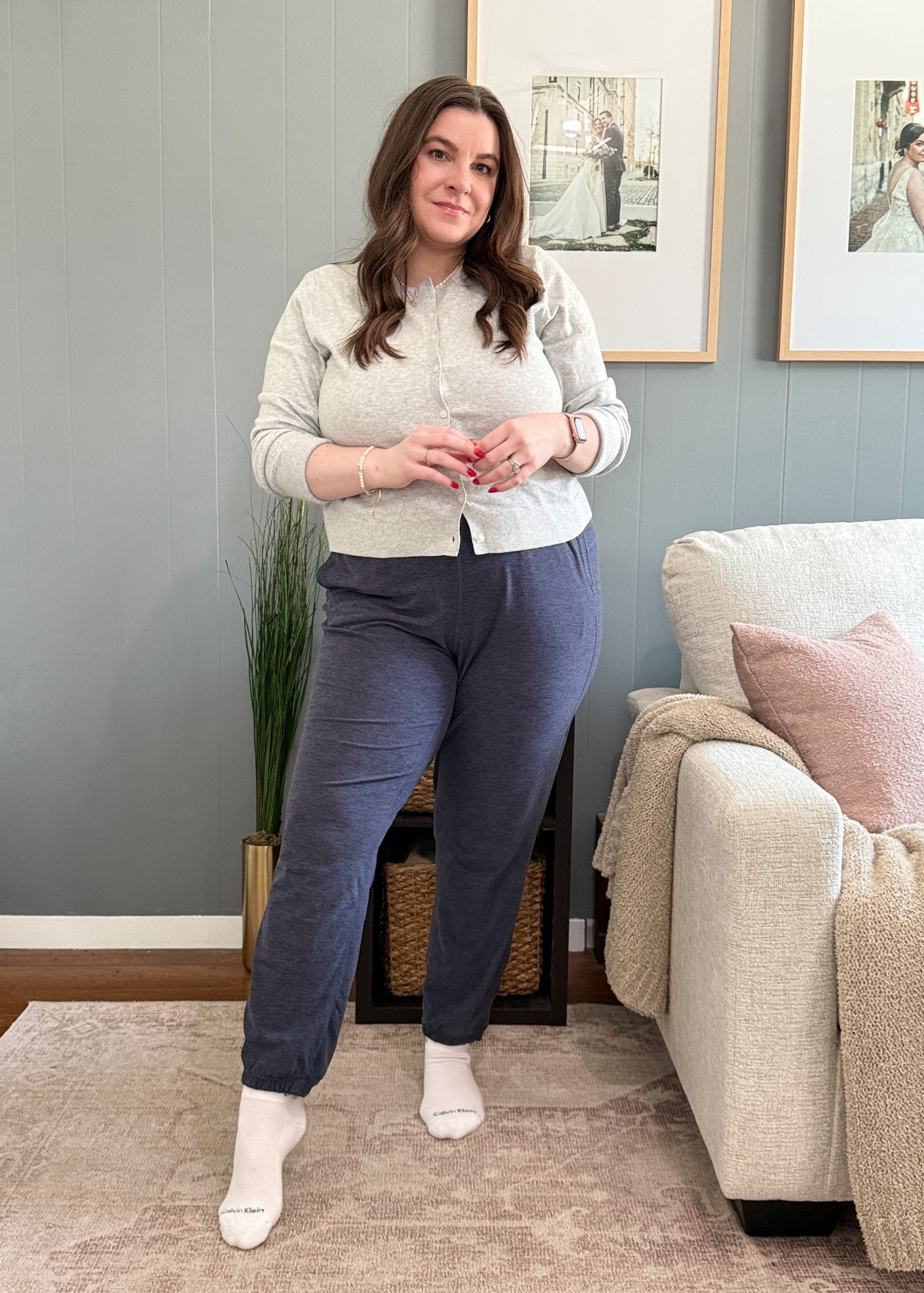 Easy wfh fit details:

Old Navy cardigan
A&F bodysuit
FLX boyfriend joggers
Calvin Klein socks
Etsy necklace set
Amazon bracelets

#LTKWorkwear #LTKMidsize #LTKStyleTip