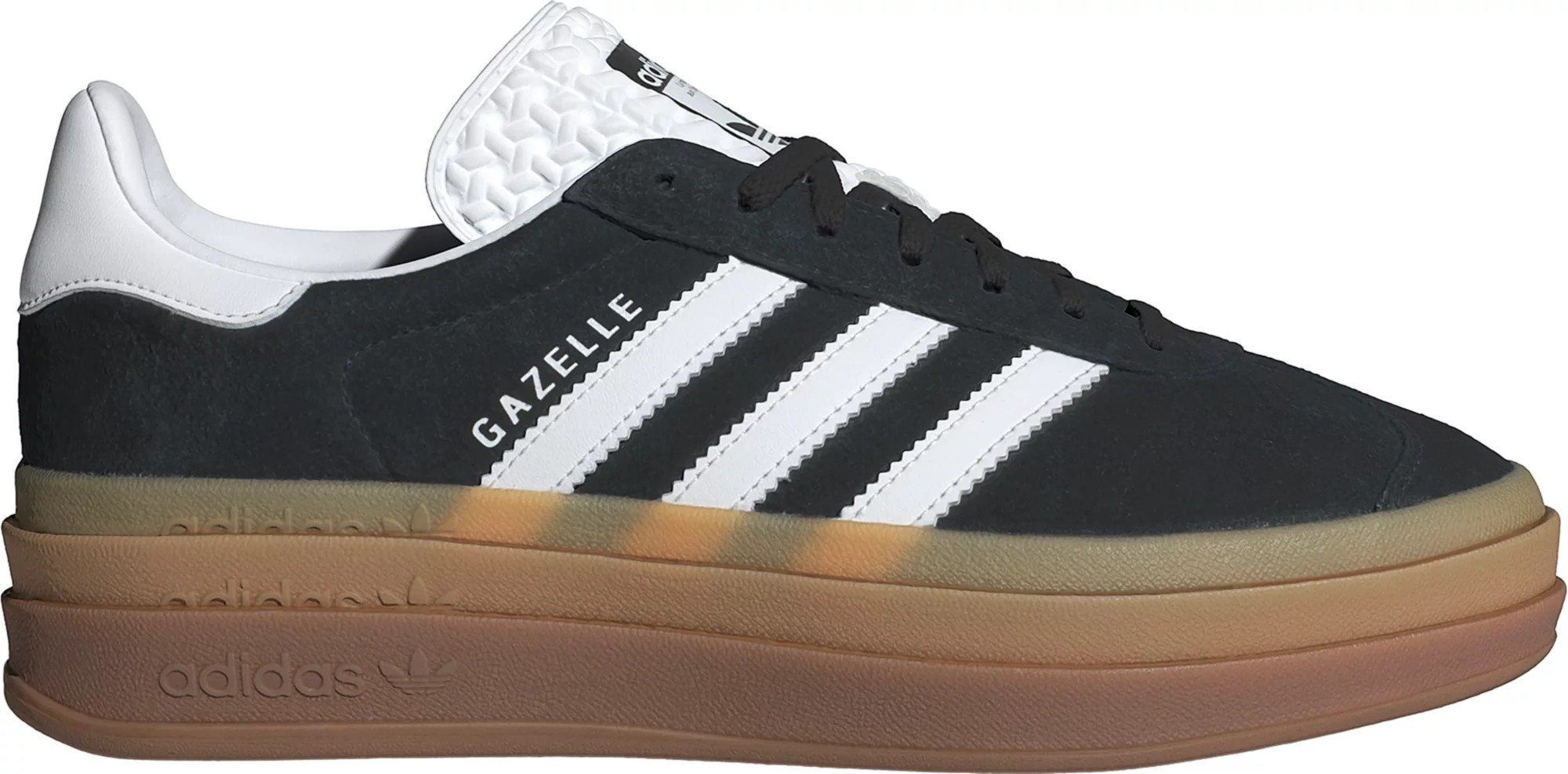 adidas Originals Women's Gazelle Bold Shoes, Size 5.5, Black/White/Gum | DICK'S Sporting Goods