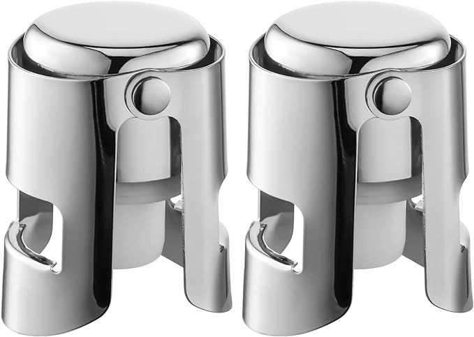 Champagne Stoppers with Stainless Steel Champagne Saver with Food Grade Silicone Leak proof Keep ... | Amazon (US)