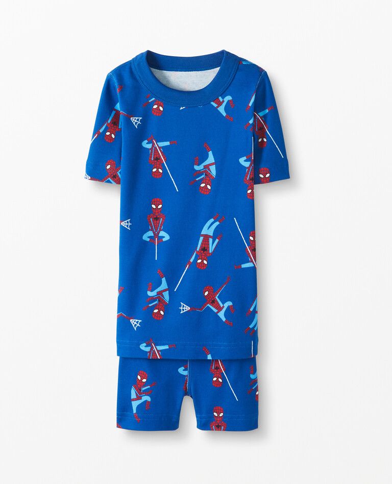 Marvel Spider-Man Short John Pajamas In Organic Cotton | Hanna Andersson