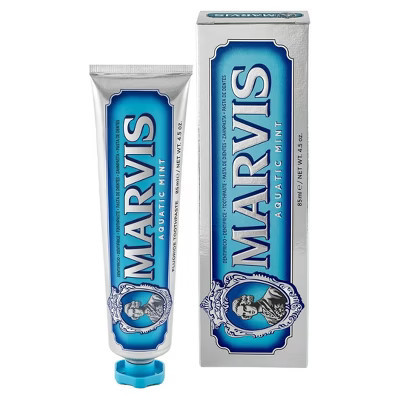 Marvis Toothpaste  - Aquatic Mint (4.5 oz FULL SIZE) Sensational Flavoured Tooth Paste Helps Remove Plaque & Promote Healthy Teeth Gums | Target