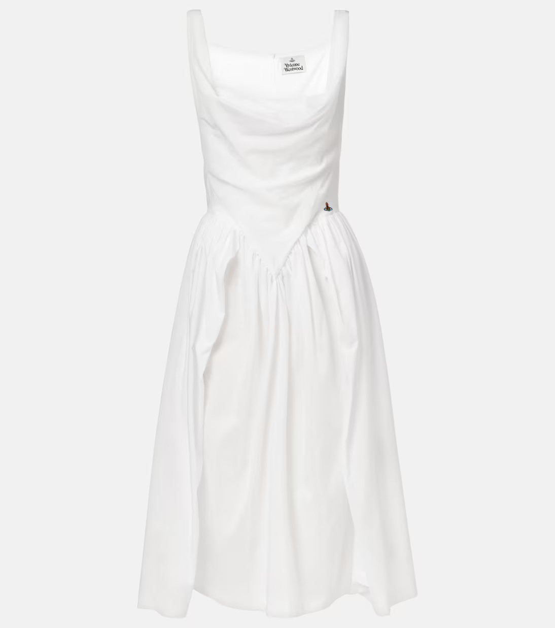 Sunday draped cotton and silk midi dress | Mytheresa (US/CA)