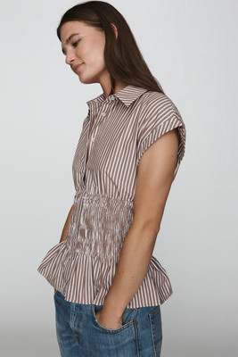 100% Cotton Smocked Blouse | Anthropologie (US)