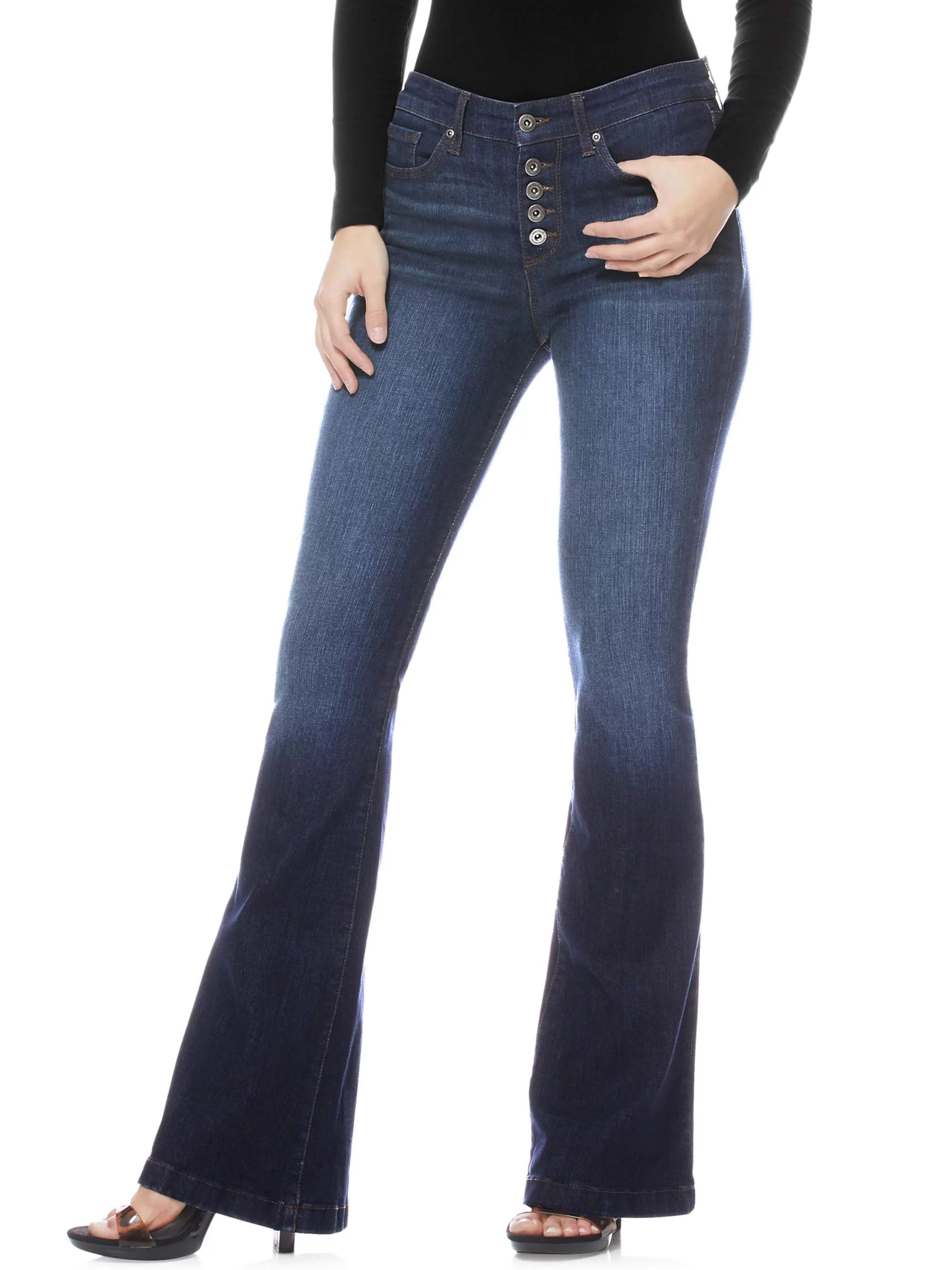 Sofia Jeans by Sofia Vergara Melisa High Waist Stretch Flare Jeans, Women's | Walmart (US)