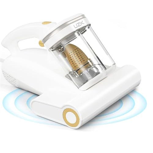 Bed Vacuum Cleaner Mattress Vacuum Cleaner,16Kpa Powerful Handheld Vacuums with UV-C Light & Double Dust Cup & High Heating & Ultrasonic & HEPA Filter for Bed Sofa(Corded,Paper White) | Amazon (US)