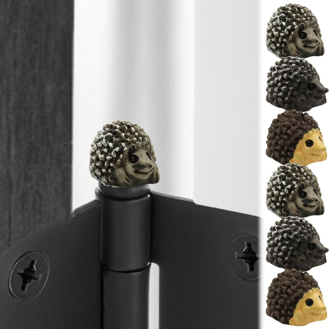 Mini Hedgehog Animals Set of 6 - Magnetic Hinge Head Home Decoration - Door Hinge Heads Decorativ... | Amazon (US)