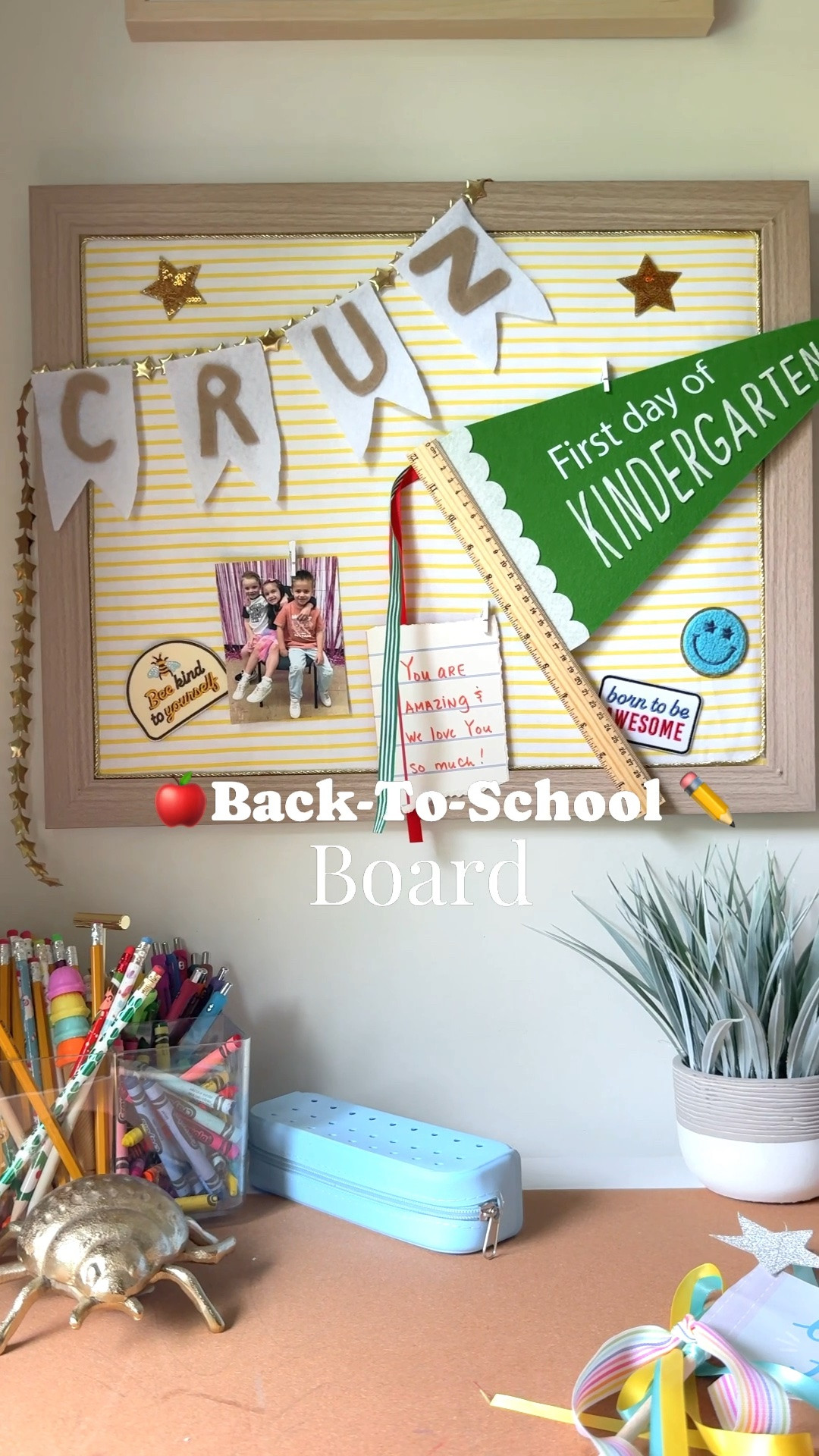 A little spot for all those BIG little accomplishments 🥹✏️✨ Such an easy DIY to make the school year feel a little more special -and no pins needed for little hands!
Grab what you need at @michaelsstores and make it your own Follow @michaelsstores + show us how you #makeitwithmichaels!
#michaelsmakers #backtoschool #kindergarten #backtoschooldecor

#LTKmomlife #LTKKids