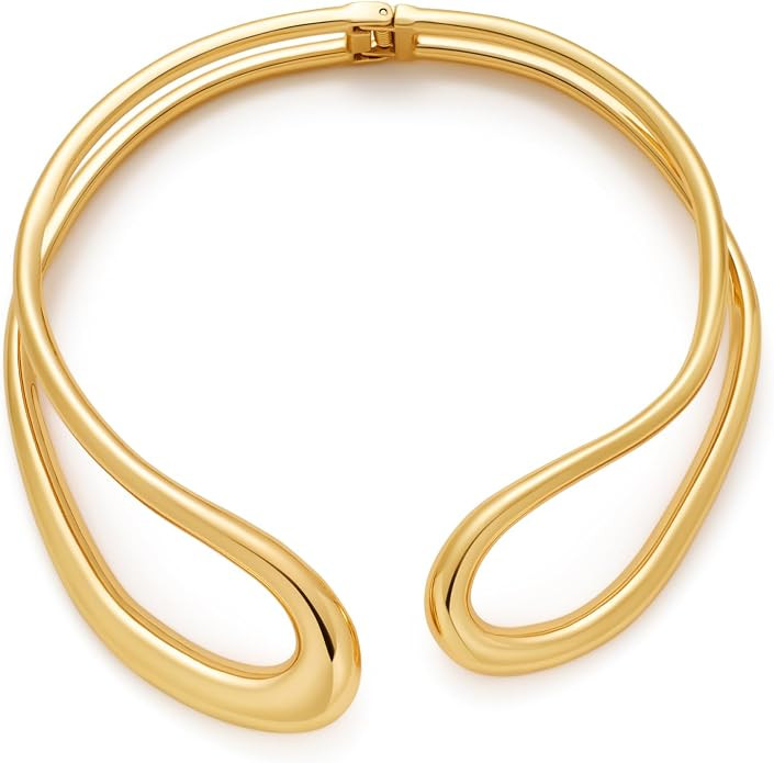 Gold Silver Chunky Choker Necklace For Women Waterdrop Choker Collar Necklace Bold Statement Neck... | Amazon (US)