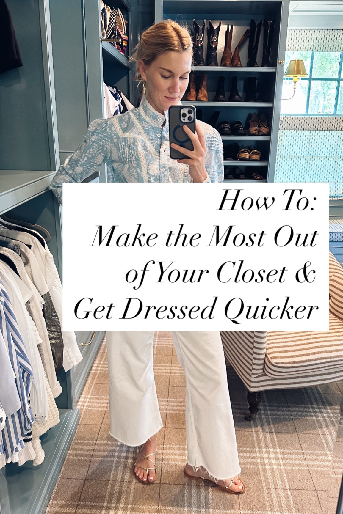 I have a 2 part style trick I use all the time, so I had to share! 
Part 1. How to get dressed in a lot less time!
Part 2. How to get more wear out of the existing clothes in your closet!

When you find a winning combination on the bottom, for instance a pair of pants that looks great with a certain pair of shoes, repeat the combination with a different look on top! Therefore, you have a “uniform” you start off with on the bottom, which takes the guess work out of getting dressed and thereby saving time! 

Plus, you can wear all different sorts of tops from your closet to give your combination a new look! Give new life to the clothes you have in your closet by pairing it with your new bottom combination! 

#LTKStyleTip #LTKVideo #LTKOver40