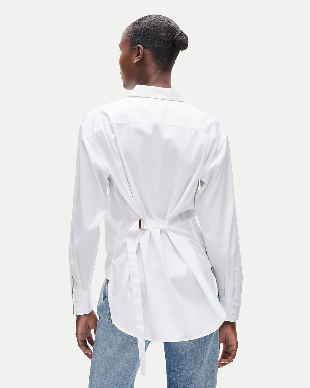 Cinched-back button-up shirt in Greenwich poplin | J. Crew US