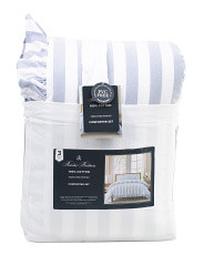 Striped Comforter Set With Ruffle Trim | Bed & Bath | Marshalls | Marshalls
