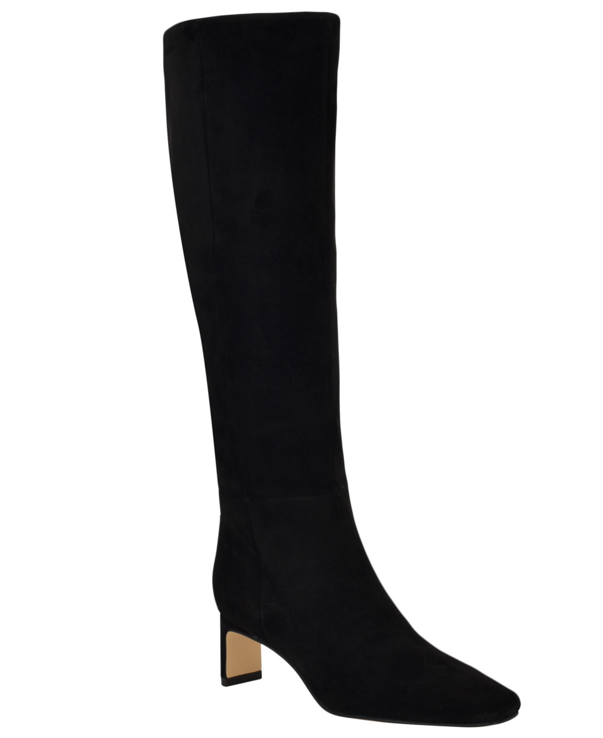 Calvin Klein Women's Caterine Tall Square Toe Boots - Black Suede | Macy's