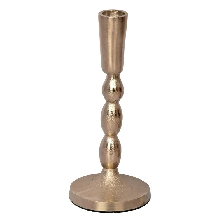 Silver Aluminum Finial Christmas Taper Candle Holder, 7.75", by Holiday Time | Walmart (US)