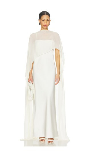 L'Academie Evolet Gown in Ivory. - size L | Revolve Clothing (Global)