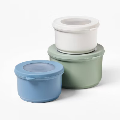 3pk Round Snack Container Set - Figmint™ | Target