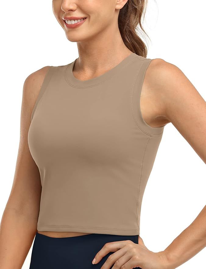 HeyNuts Wherever Crop Top Workout Tank Tops No Padding | Amazon (US)