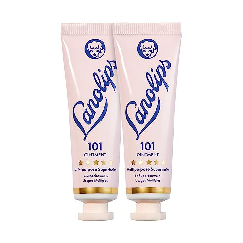 Lanolips 101 Ointment Multi-Balm Duo, Original Superbalm - Contains Pure Lanolin Oil for Smooth, Hydrated, & Healthy Lips - Natural Lip Balm for Dry Lips, Cuticles, & More (2-Pack, 0.52 oz each) | Amazon (US)