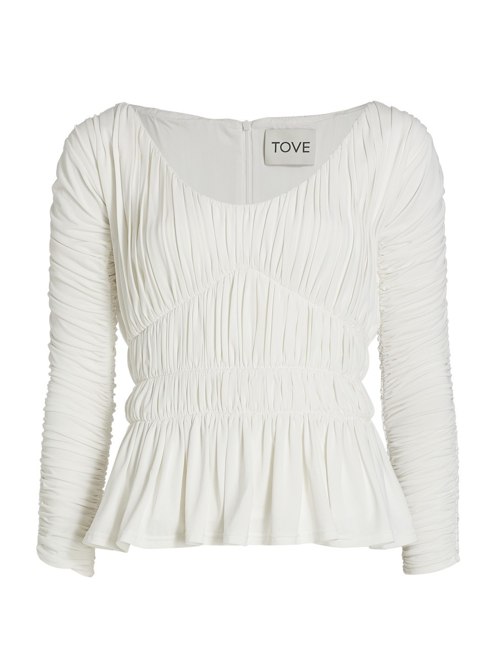 Lydia Gathered Scoopneck Top | Saks Fifth Avenue