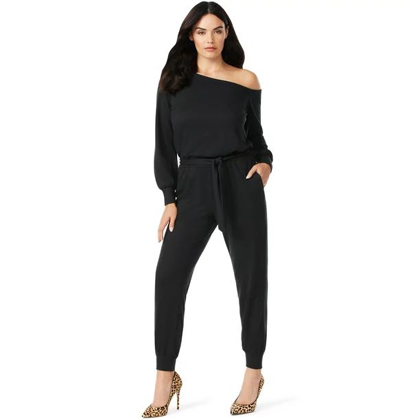 Sofia Jeans by Sofia Vergara Women's Slouch Shoulder Jumpsuit | Walmart (US)