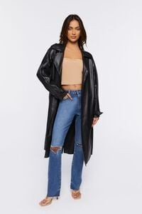 Belted Faux Leather Duster Jacket | Forever 21 | Forever 21 (US)