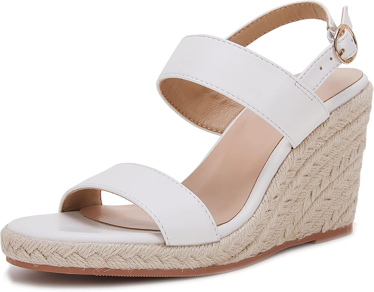 VETASTE Womens Espadrille Wedge Sandals Platform Ankle Strap Open Toe Mules Heels Shoes | Amazon (US)