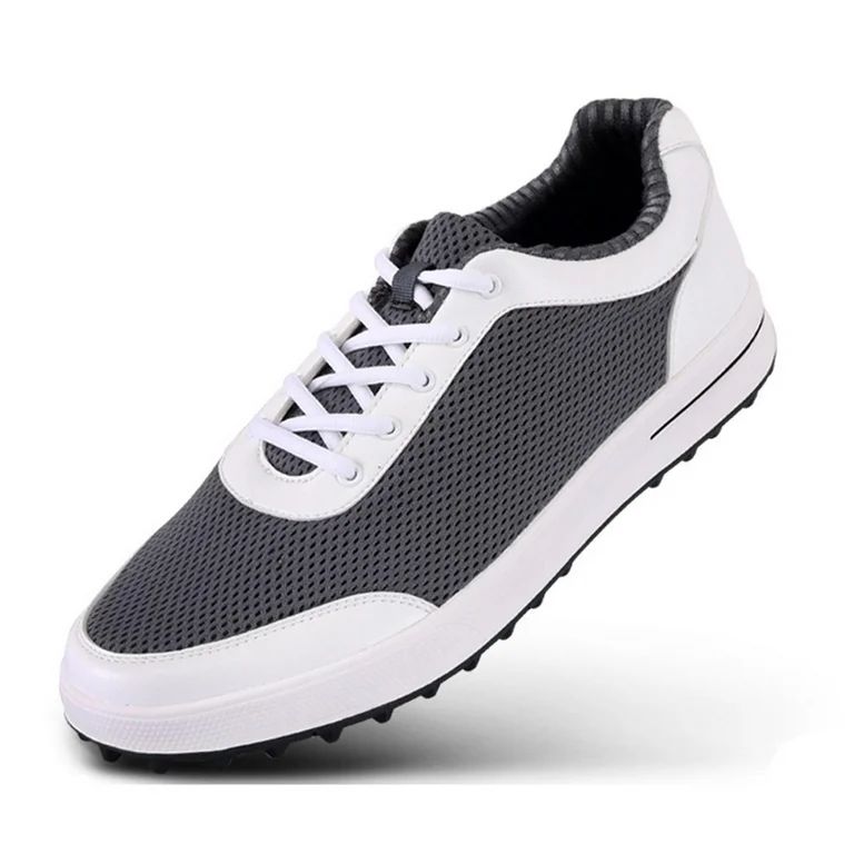 Breathable Mesh Golf Shoes Spikeless for Men Gray 6.5 UK | Walmart (US)