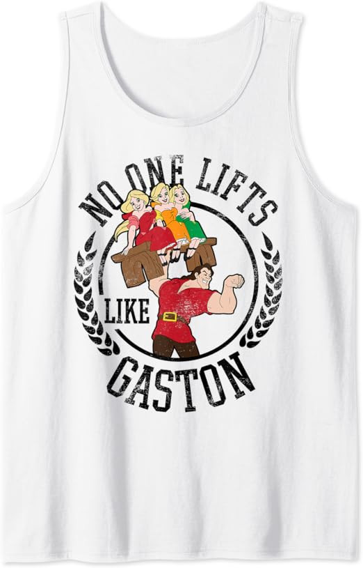 Disney Beauty and the Beast No One Lifts Like Gaston Badge Tank Top | Amazon (US)