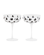 Set Of 2 Heart Coupe Glasses | Kitchen & Dining Room | Marshalls | Marshalls
