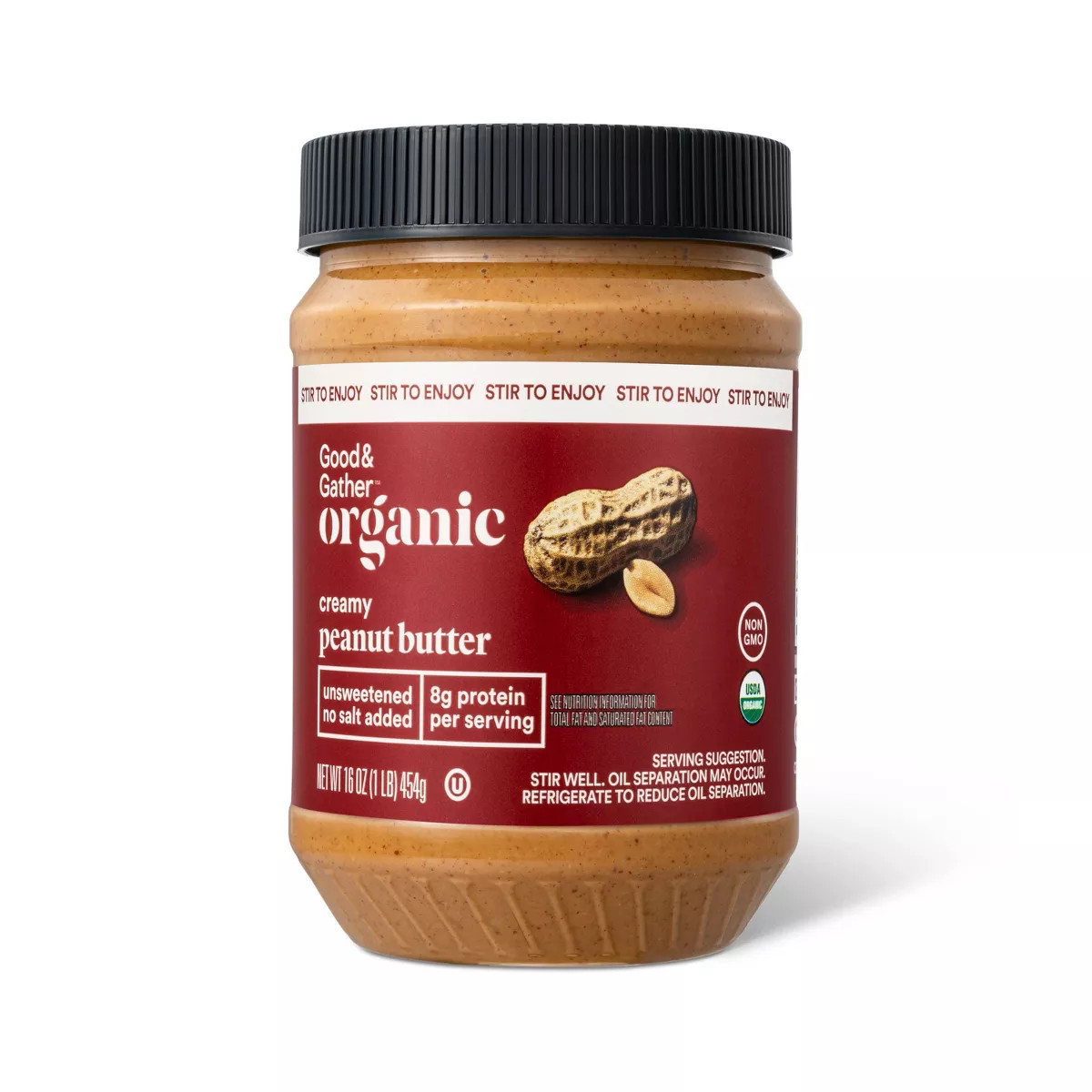 Organic Stir Peanut Butter Creamy - 16oz - Good & Gather™ | Target