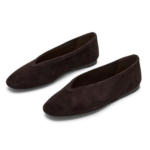 KISSASA Ballet Flats Shoes for Women Closed Square Toe Ballerina Shoes Slip on Work Office Casual... | Amazon (US)