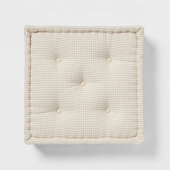 Oversized Gingham Woven Square Floor Pillow - Threshold™ | Target