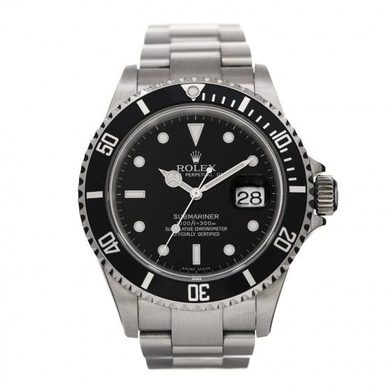 ROLEX

Stainless Steel 40mm Oyster Perpetual Submariner Date Watch Black 16610 | Fashionphile