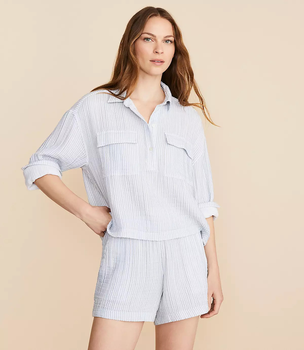 Lou & Grey Triple Cloth Popover | LOFT