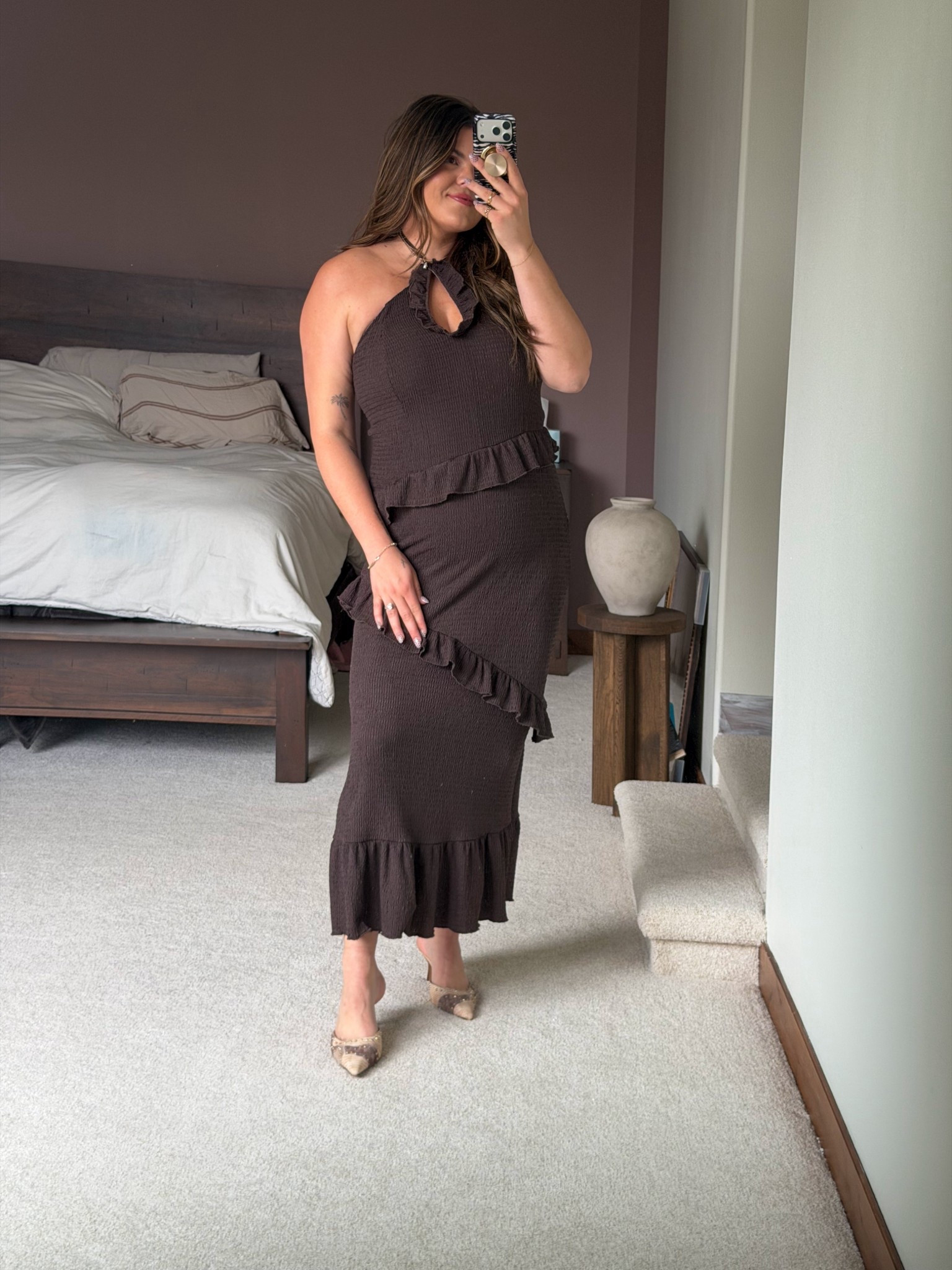 Amazon special event dress size XL!
Think wedding guest dress, gala, date night. 

All thick tummy approved!

Size 12, size 14, vacation, beach, resort
