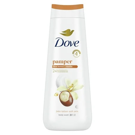 Dove Body Wash for Women Moisturizing Pamper Shea Butter & Vanilla Moisturizing All Skin, 20oz | Walmart (US)