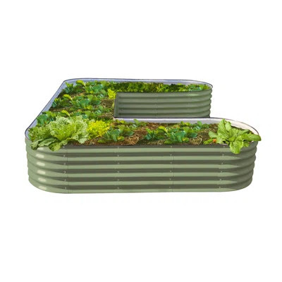 17" Tall U-Shaped Metal Outdoor Raised Garden Bed | Wayfair North America