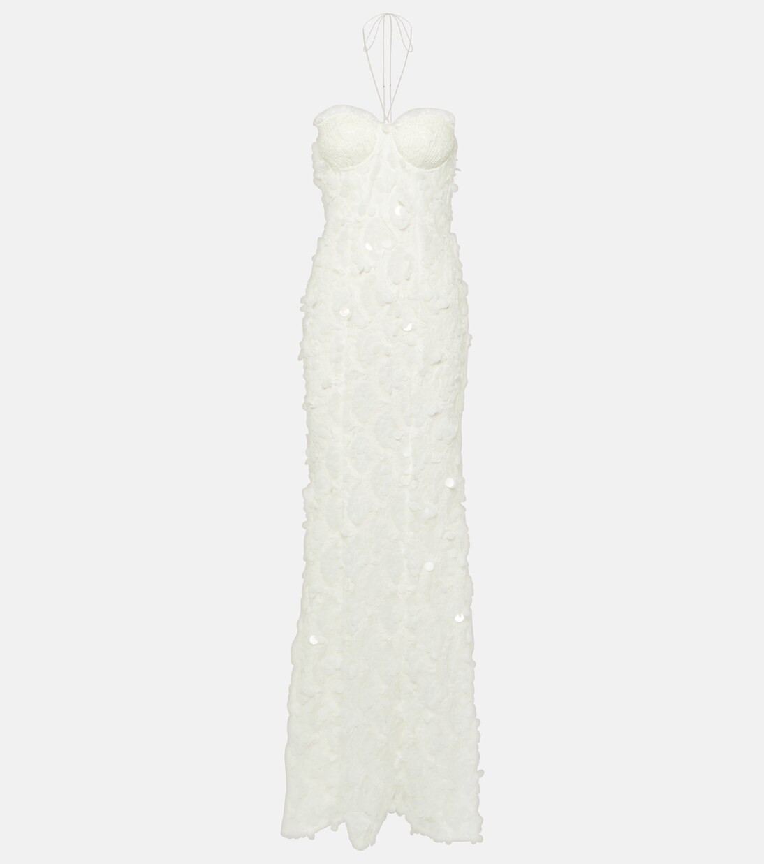 Bridal sequined halterneck tulle gown | Mytheresa (US/CA)
