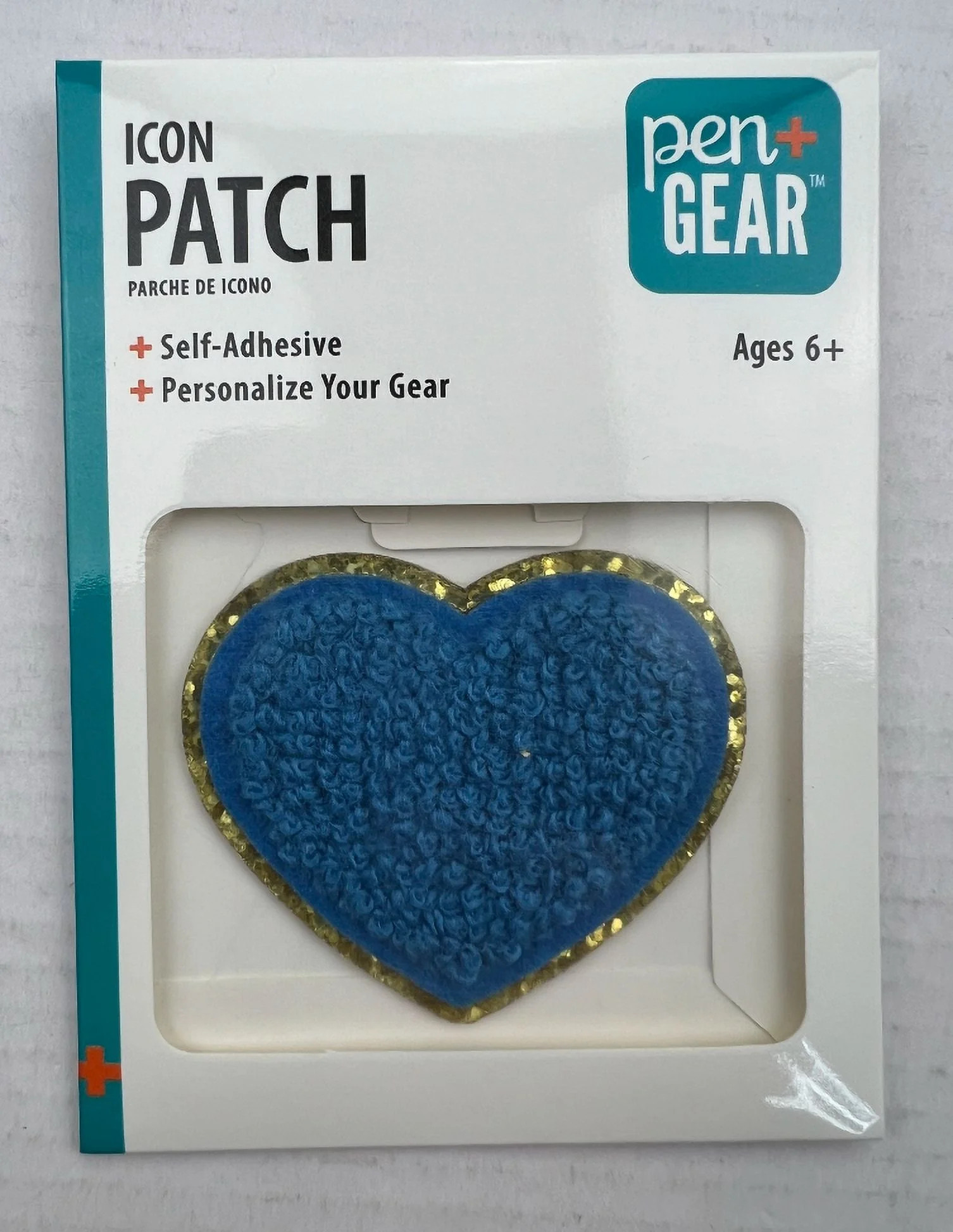 Pen+Gear Icon Patch Sticker 'Heart' Blue, Chenille, Back to School | Walmart (US)