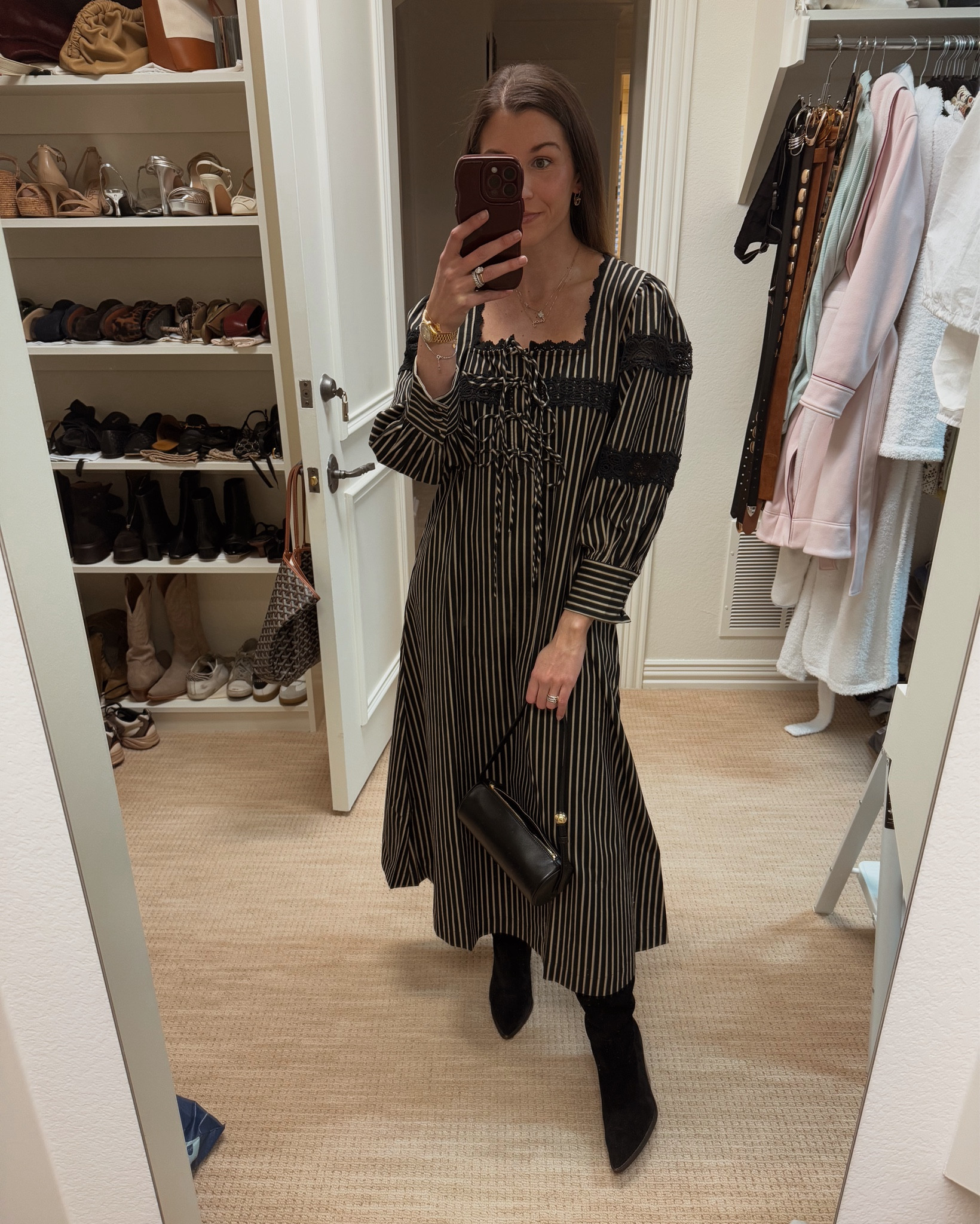 Easy date night look! This dress is great, you can wear it to so many different things (dinner, the rodeo, school functions, etc) I’m in a small. 

#LTKMostLoved #LTKSeasonal #LTKStyleTip