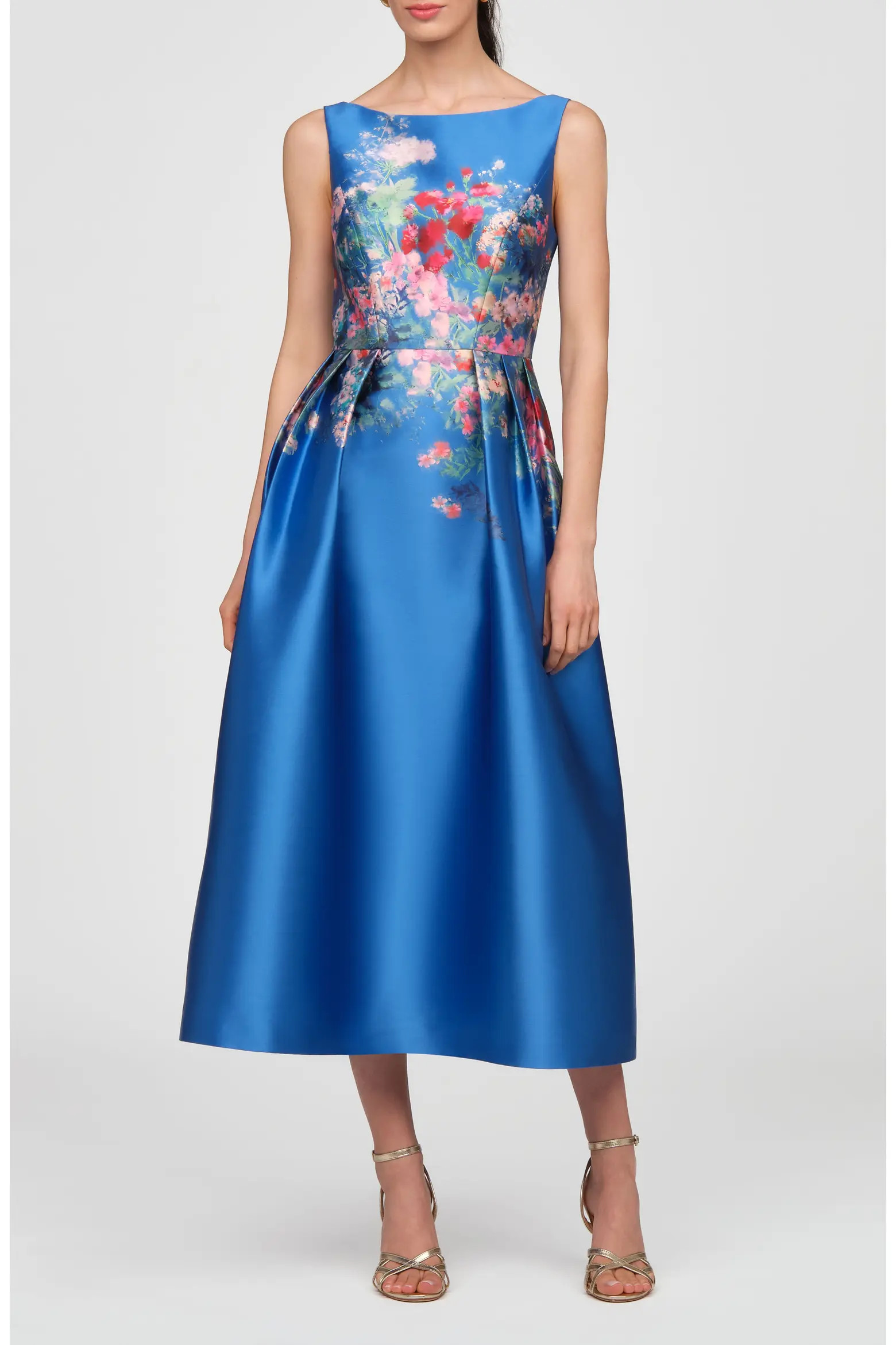 Kay Unger Dina Placed Floral Mikado Cocktail Dress (Women) | Nordstrom | Nordstrom