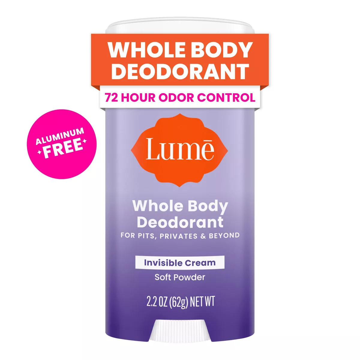 Lume Whole Body Women's Deodorant Invisible Cream Stick - Soft Powder Scent - 2.2oz | Target