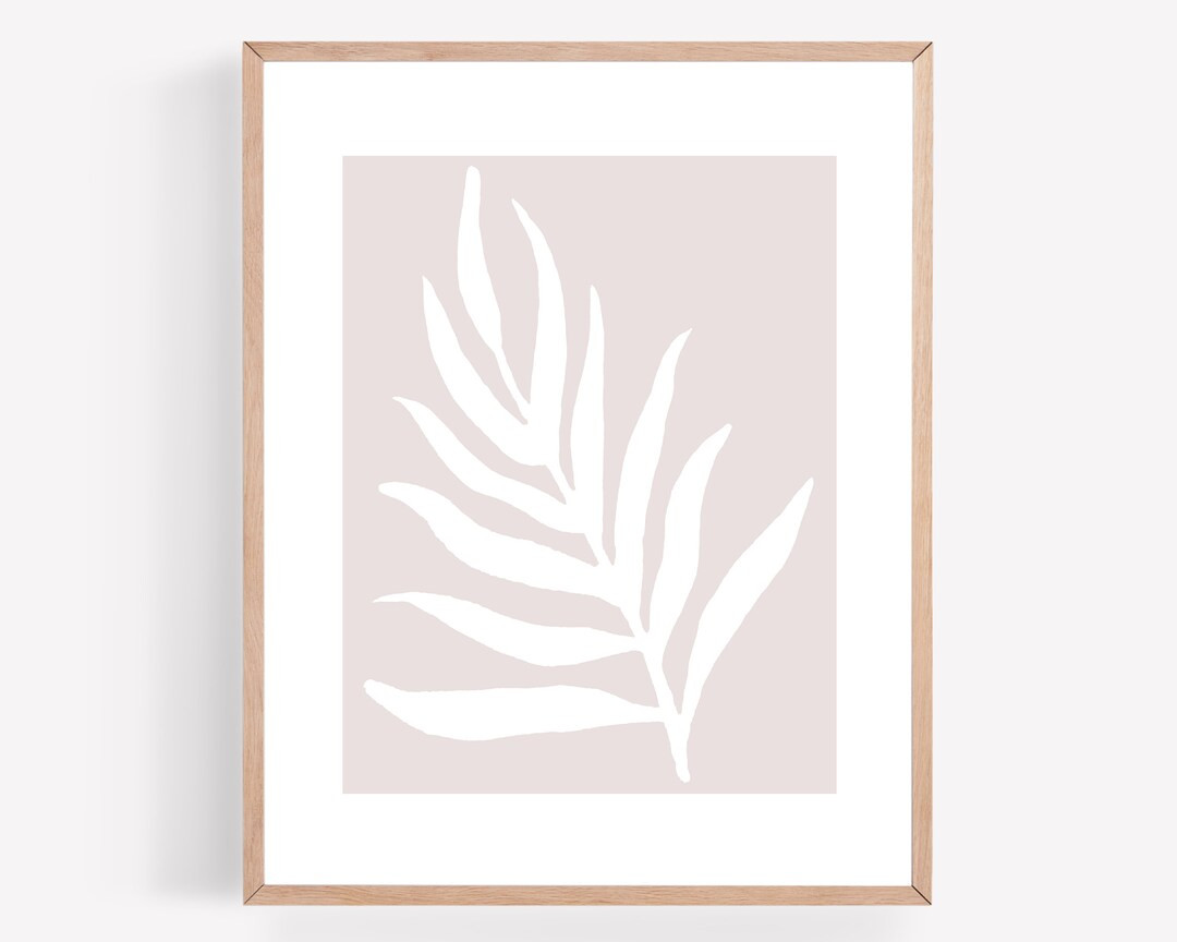 Palm Branch Printable, Neutral Botanical Print, Botanical Printable, Coastal Wall Art, Palm Tree ... | Etsy (US)