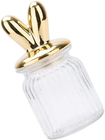 ABOOFAN Easter Glass Jar Bunny Rabbit Shape Clear Candy Jar Food Storage Canister for Eater Party Te | Amazon (US)