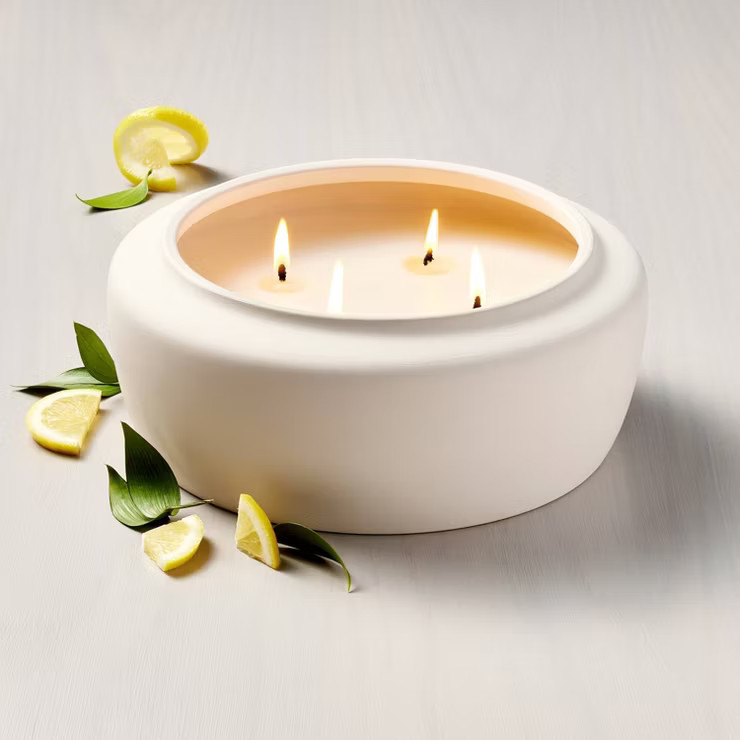 Colored Ceramic Lemon Pie Jar Candle Cream - Hearth & Hand™ with Magnolia | Target