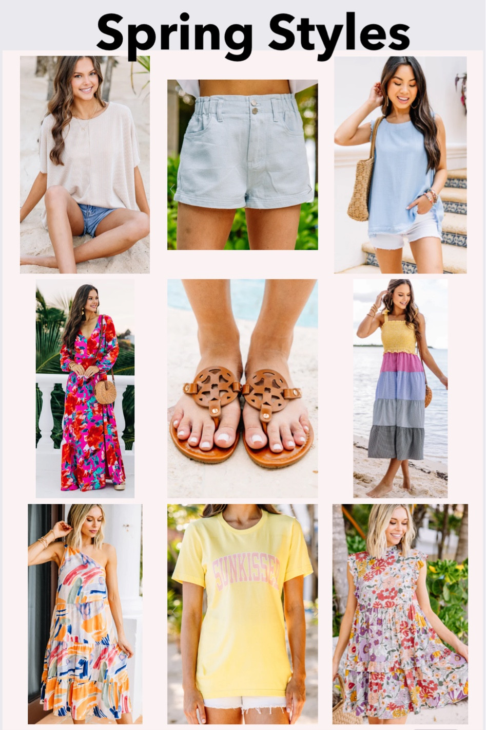 #spring #dress #tank #graphictee #shorts #sandals 

#LTKunder100 #LTKunder50 #LTKstyletip