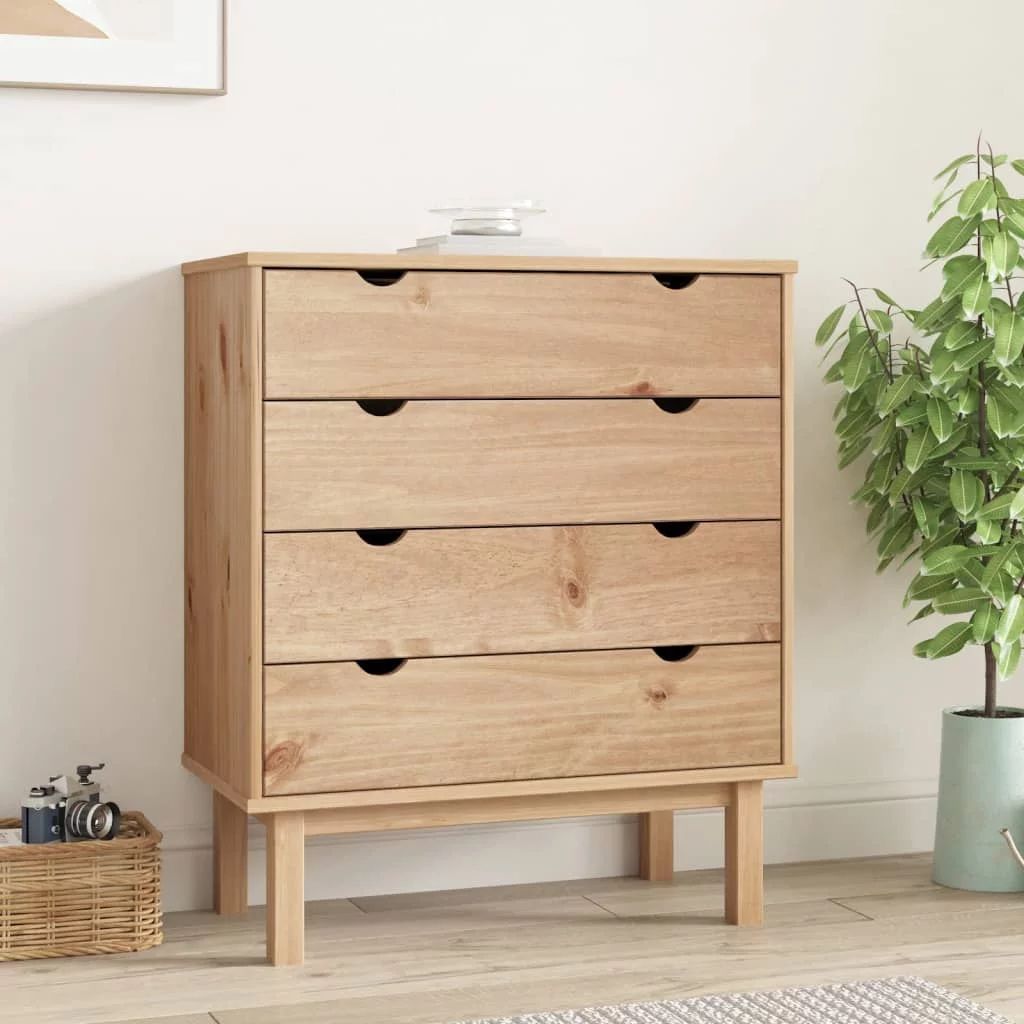 Htovila Drawer Cabinet OTTA 30.1"x15.6"x35.4" Solid Wood Pine | Walmart (US)
